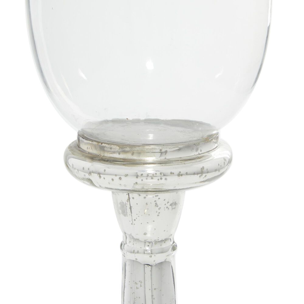 Maple and Jade 7&quot; x 22&quot; Hurricane Lamp in Silver, , large