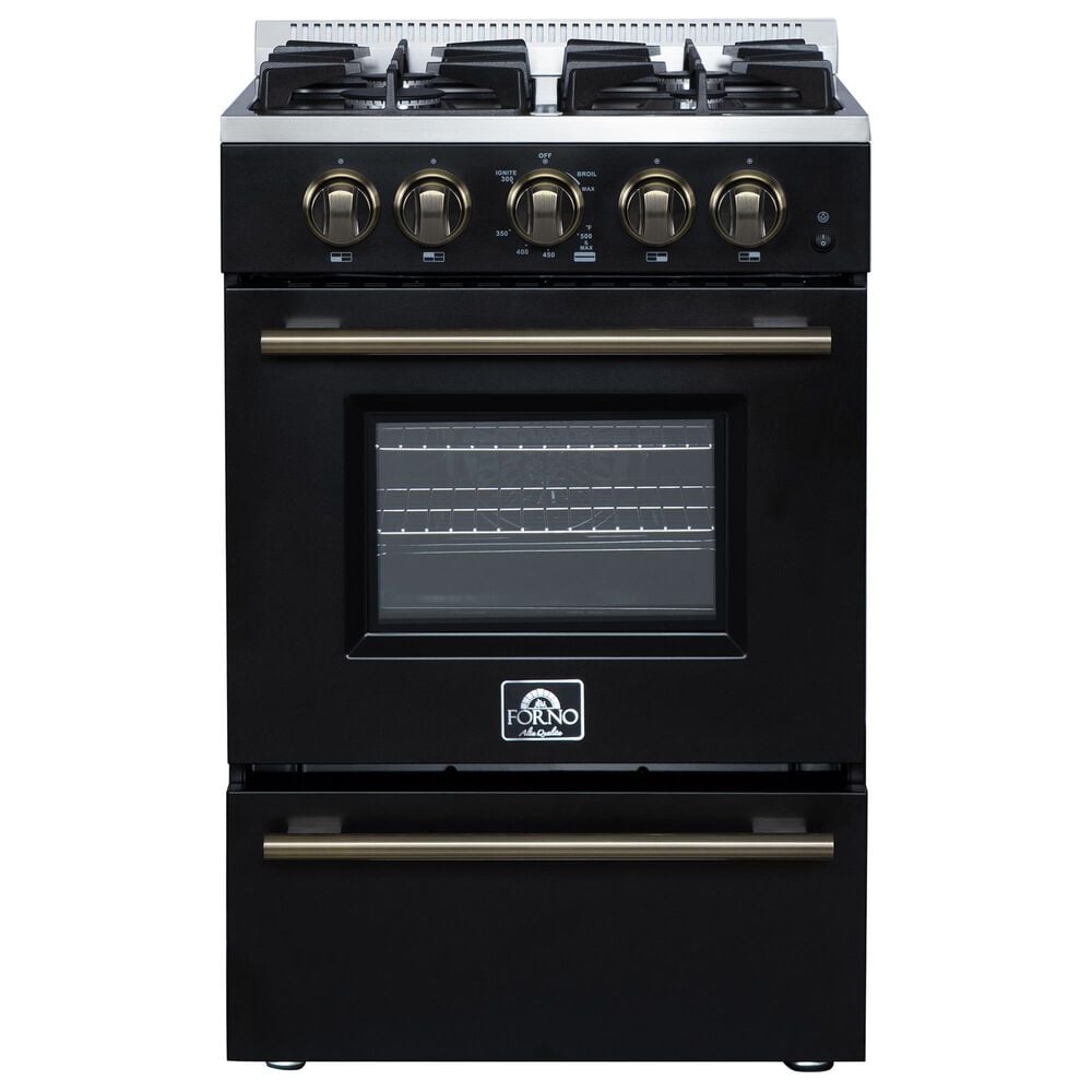 Forno Breno 24" Freestanding Gas Range in Black, , large