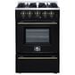 Forno Breno 24" Freestanding Gas Range in Black, , large