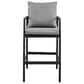 Armen Living Cayman Patio Bar Stool in Dark Gray, , large