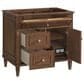 James Martin Vanities Lorelai 36" Single Vanity in Mid-Century Walnut with Single Hole 3 cm and White Zeus Quartz Top & Backsplash, , large