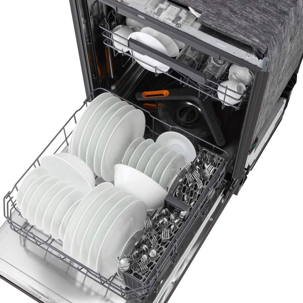 LG 24" Built-In Pocket Handle Dishwasher with SteamAssist in Black Stainless Steel, , large