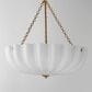 Maxim Lighting Bundt 3-Light Convertible Semi-Flush in White and Natural Aged Brass, , large
