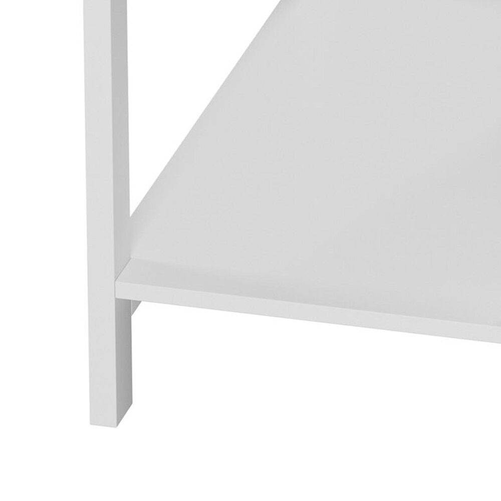 Timberlake Lavish Home Storage Side Table in White/Honey Oak, , large