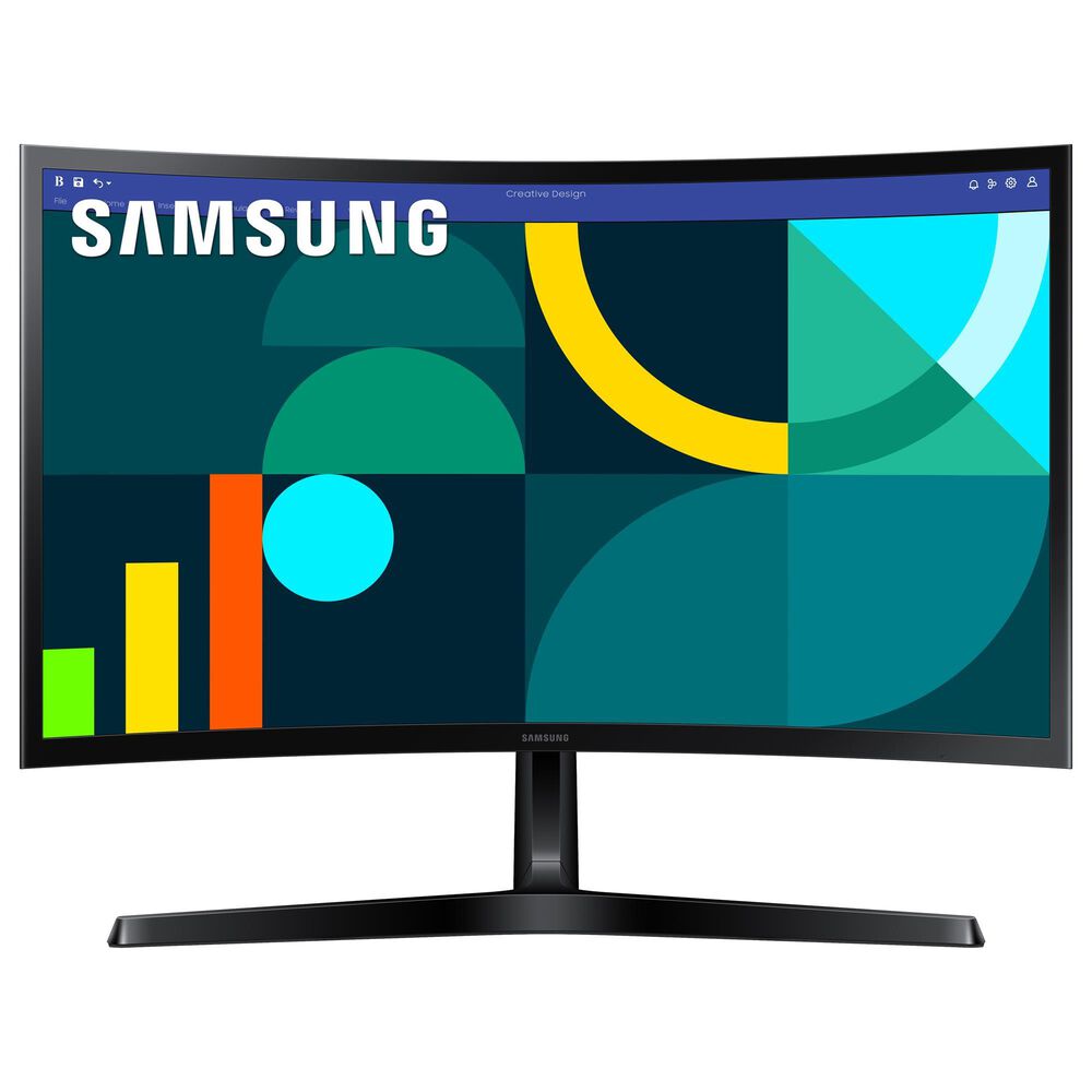 Samsung 24" S3 (S36GD) FHD IPS 100Hz Curved Monitor in Black, , large