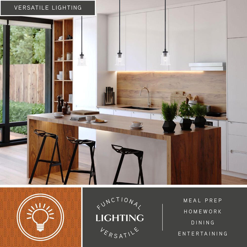 Vaxcel Toledo 1-Light Pendant in Matte Black, , large