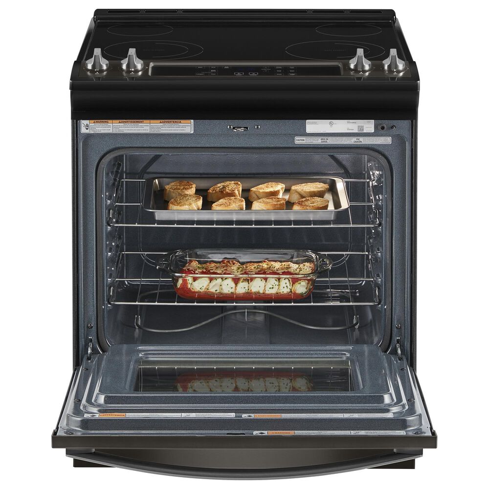 Whirlpool 4.8 Cu. Ft. Electric Range with Frozen Bake in Fingerprint Resistant Black Stainless Steel, , large