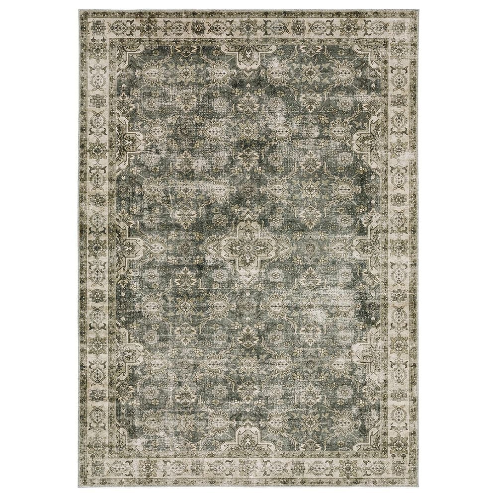 Oriental Weavers Malibu 7"6" x 10" Blue and Beige Area Rug, , large