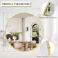HOMLUX 30" Round Wall Mirror in Gold, , large