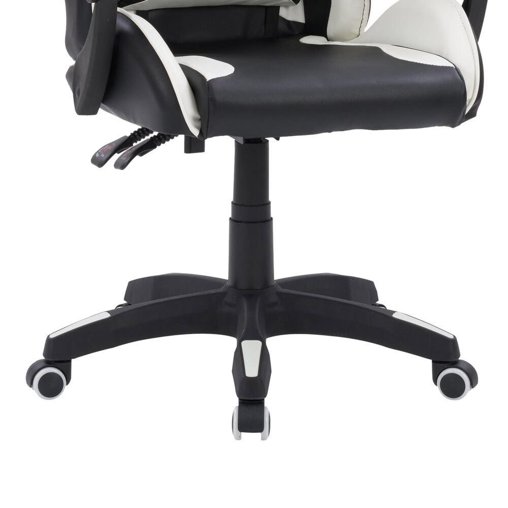 CorLiving Ravagers Gaming Chair in Black/White, , large