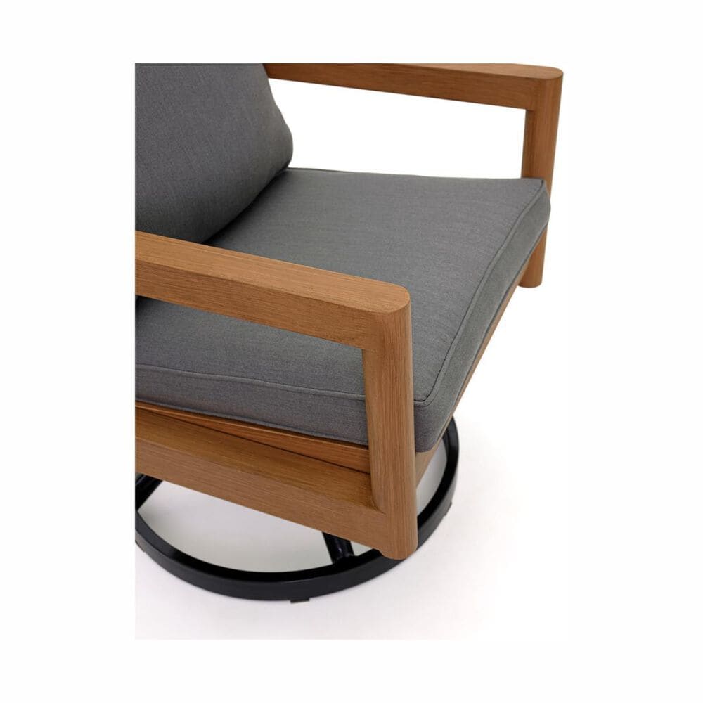 Clear Creek Collection Cove Club Swivel Rocker in Charcoal, , large