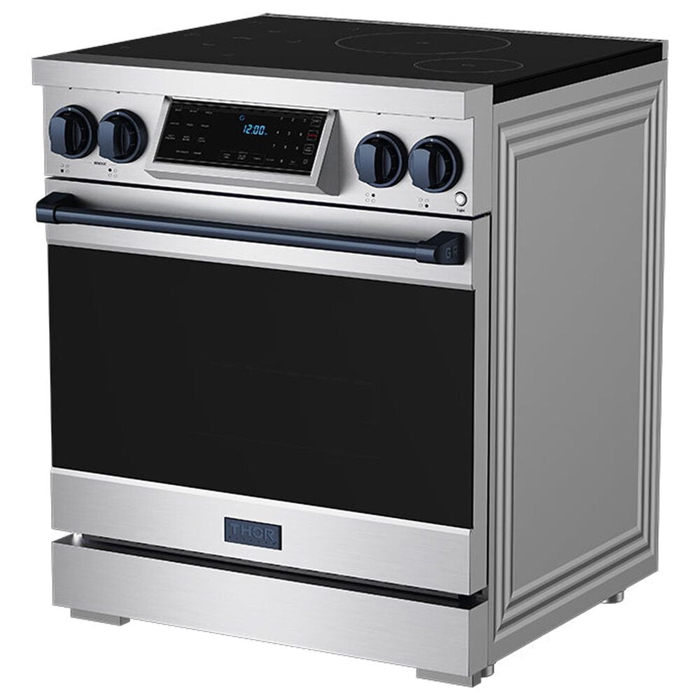 Thor Kitchen Gordon Ramsay 4.8 Cu. Ft. Professional Induction Range with Blue Handle Kit in Stainless Steel, , large