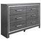 Ashley Lodanna 4-Piece King Bedroom Set in Gray, , large