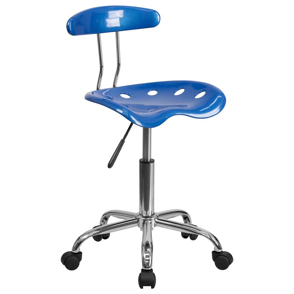 Flash Furniture Vibrant Swivel Task Chair in Blue, , large