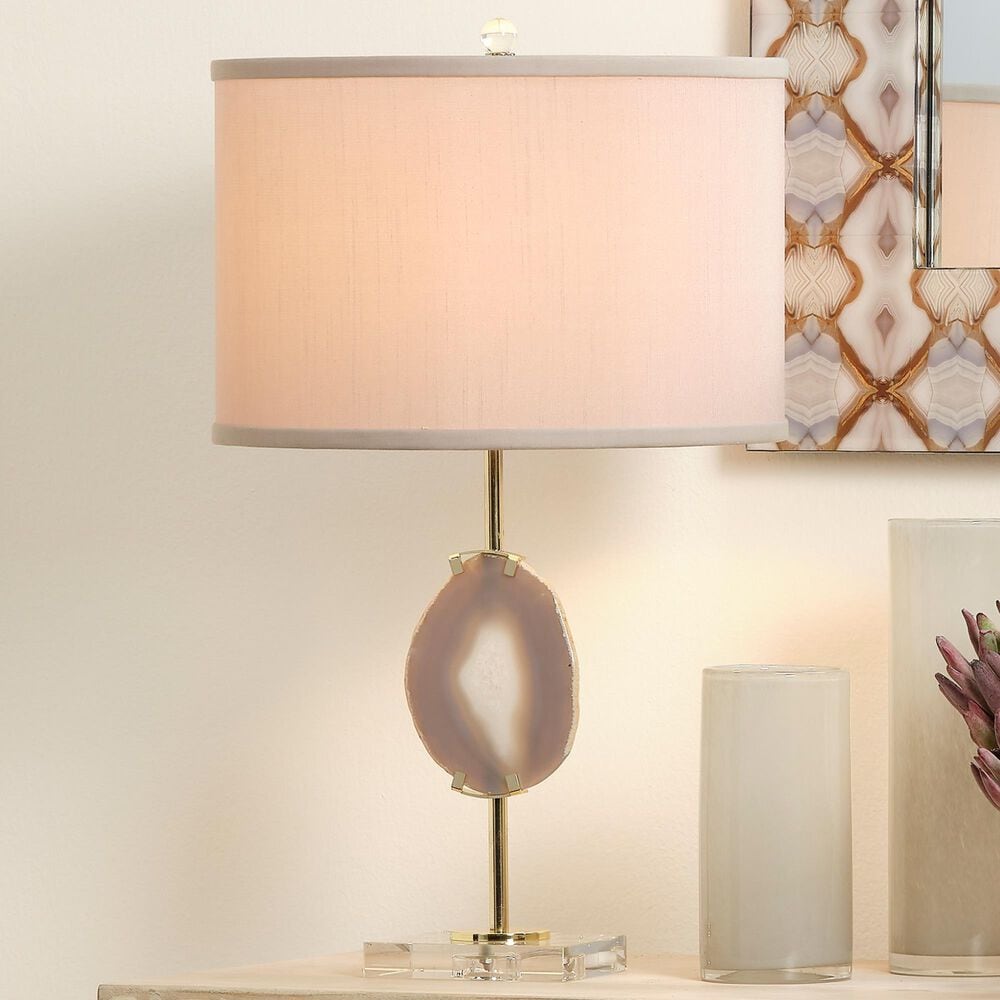 Splendor Living Ashcroft Slice Table Lamp in Lavender and Brass, , large