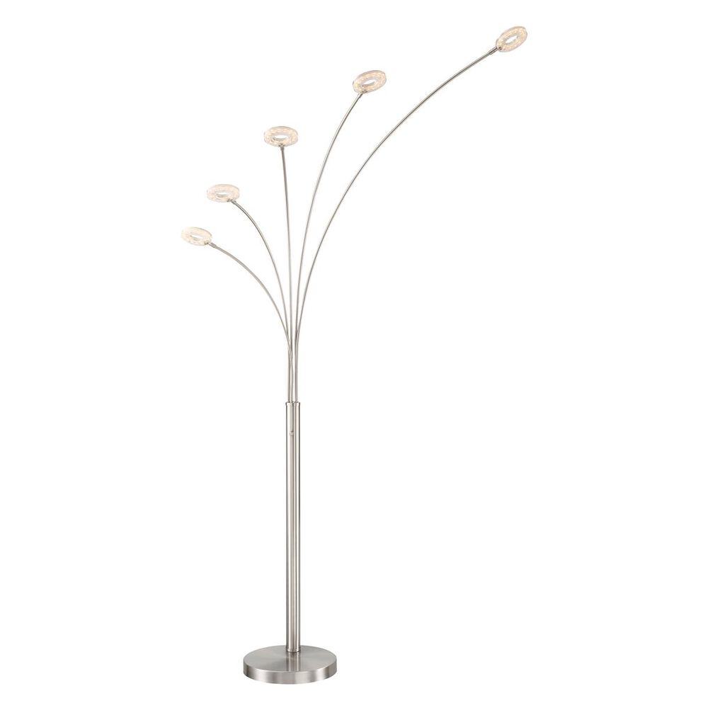 Lite Source Led 5-Lite Arch Lamp in Nickel, , large