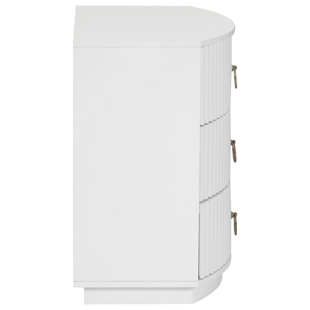 Linden Boulevard Ciarra 3-Drawer Nightstand in White, , large