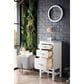 James Martin Vanities Addison 15" Base Cabinet in Glossy White with Carrara White Marble Top, , large