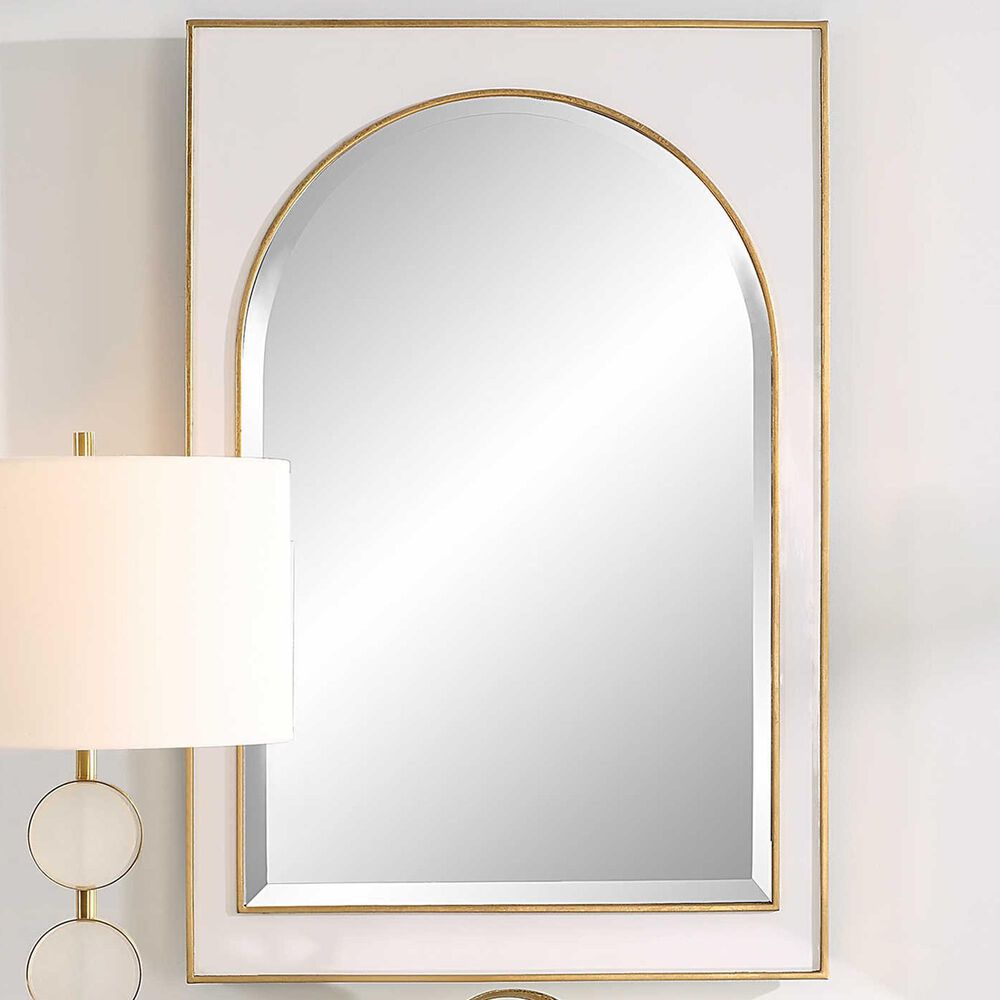 Uttermost Crisanta Mirror in White and Gold, , large