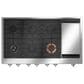 Cafe 48" Natural Gas Rangetop with Integrated Griddle in Stainless Steel and Brushed Stainless, , large