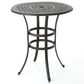 Hearth and Haven Patio Bar Table with Lattice Top and Umbrella Holder in Bronze, , large