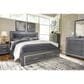 Ashley Lodanna King Panel Bed with 2 Storage Drawers in Gray, , large