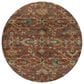 Dalyn Rug Company Silk Road Paprika, Copper, Gold, Sage, Navy and Beige 8" Round Area Rug, , large