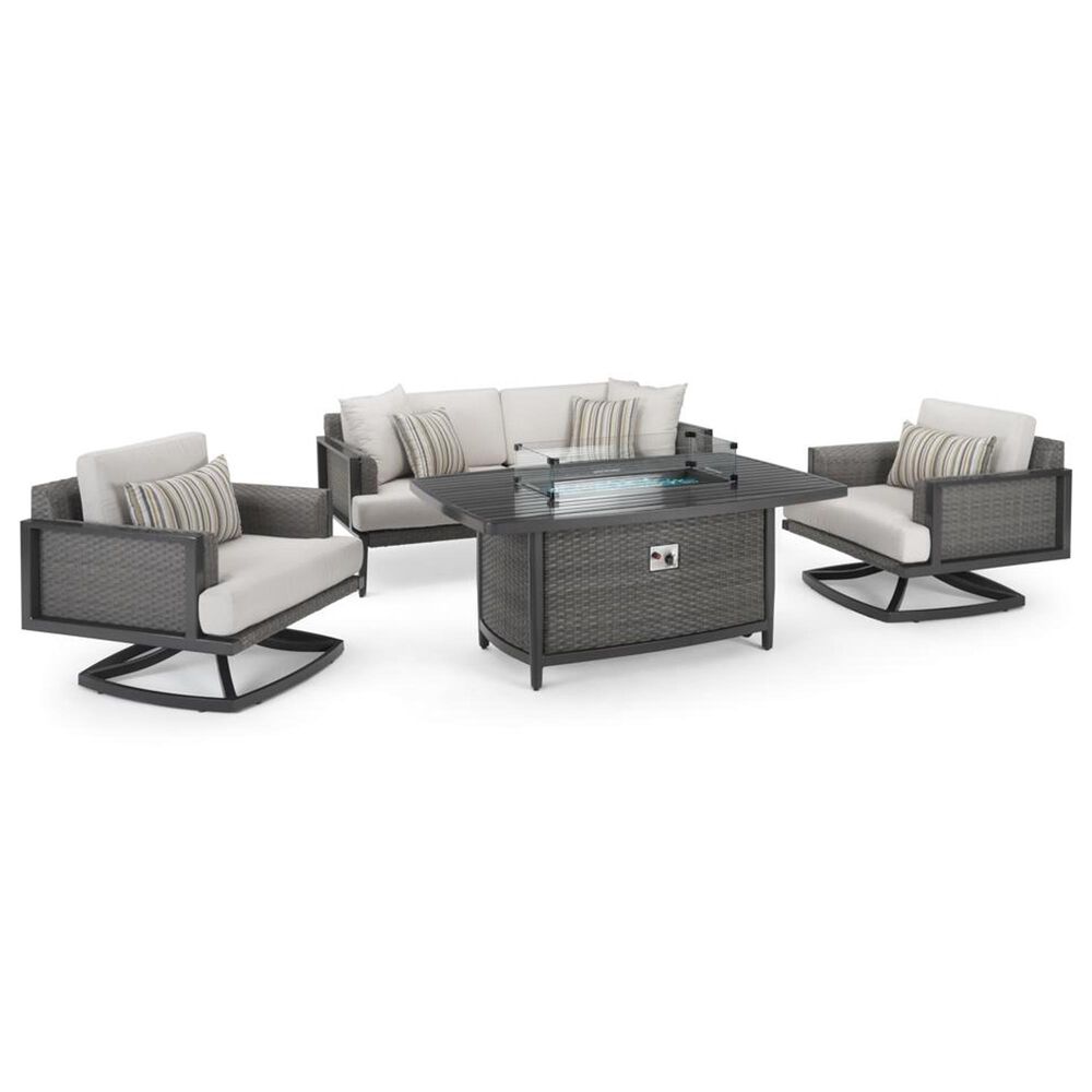 RST Brands Vistano 4-Piece Patio Fire Seating Set in Gray, , large