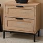 Splendor Living Norwell 2-Drawer Side Table in Natural and Black, , large