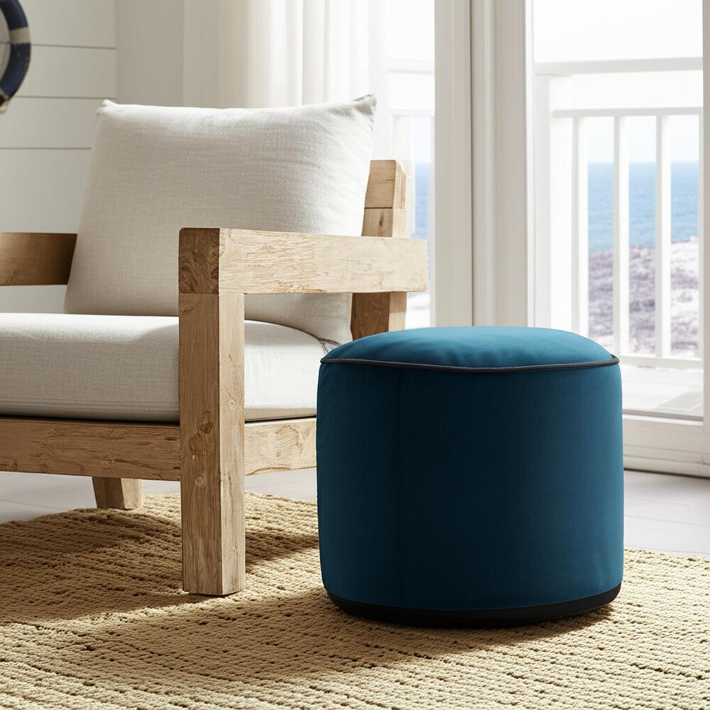 Howard Elliott Qiviut Tall Pouf in Royal, , large