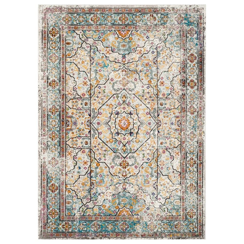 Safavieh Aria ARA199C 5"1" x 7"6" Cream and Blue Area Rug, , large
