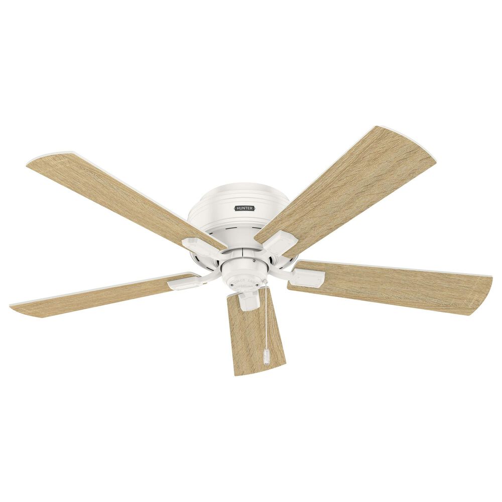 Hunter Crestfield Low Profile 52&quot; Ceiling Fan with LED Lights in Fresh White, , large