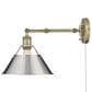 Golden Lighting Orwell 1-Light Wall Sconce in Aged Brass and Navy, , large