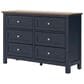 Ashley Landocken 6-Drawer Dresser in Dark Slate Blue and Light Brown, , large