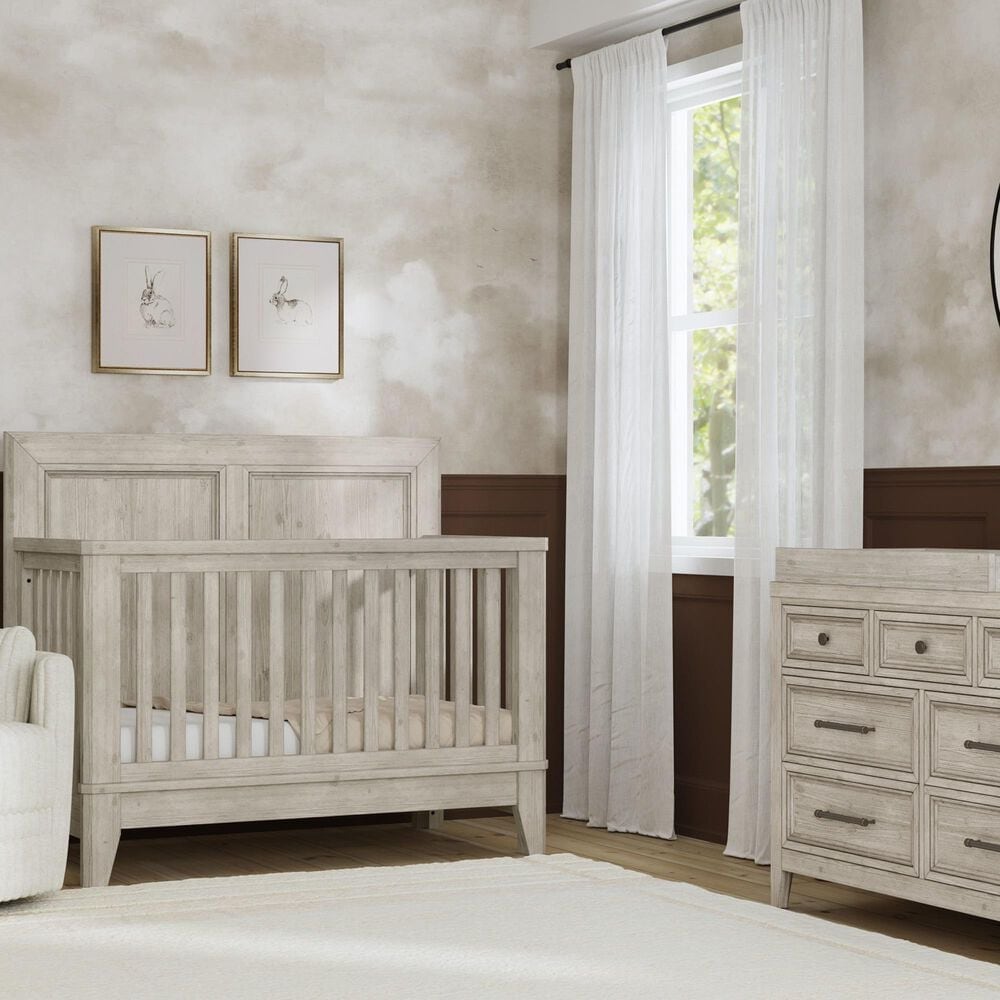Eastern Shore Carlson 4-In-1 Convertible Crib in Washed Linen, , large