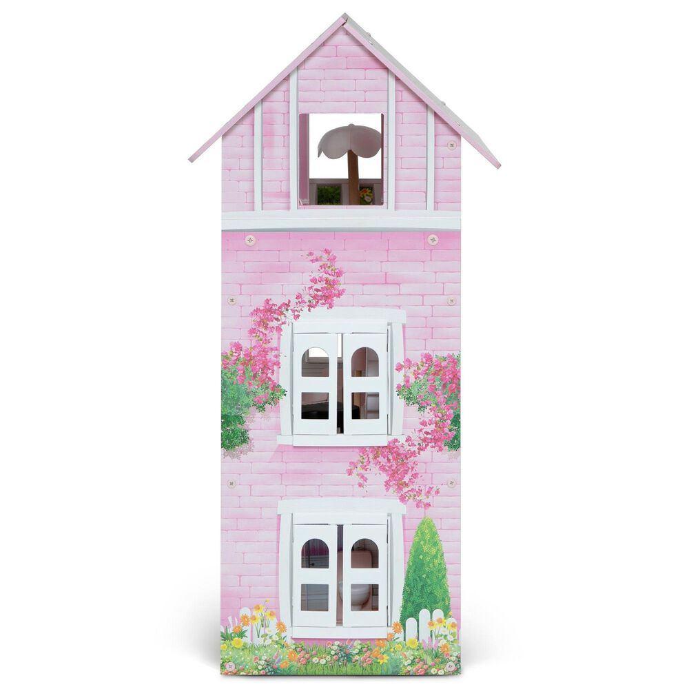Delta Children Little Gem Dollhouse with 3-Story and 4 Rooms in Multicolor, , large
