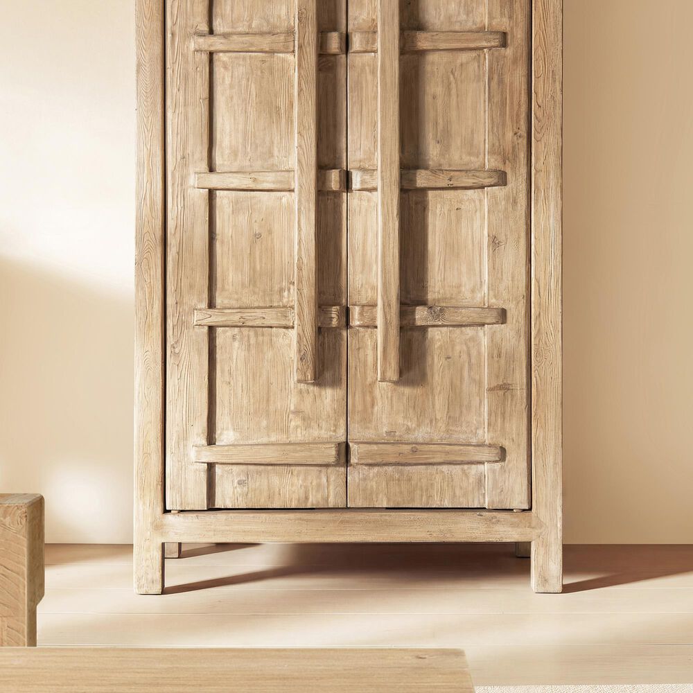Jennifer Taylor Home Rowan 83" 2-Door Tall Storage Cabinet in Heritage Light Natural Brown, , large