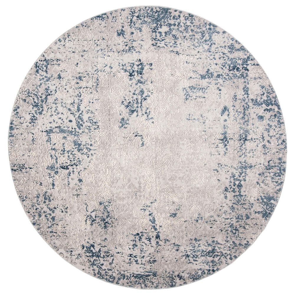 Safavieh Invista INV465F 6"7" Round Grey and Ivory Area Rug, , large