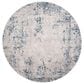 Safavieh Invista INV465F 6"7" Round Grey and Ivory Area Rug, , large