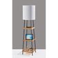 Adesso Henry Shelf Floor Lamp in Black and Natural, , large