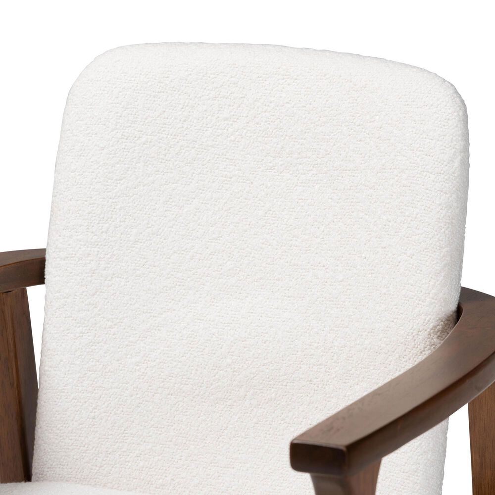 Baxton Studio Miyagi Arm Chair in Walnut Brown, , large