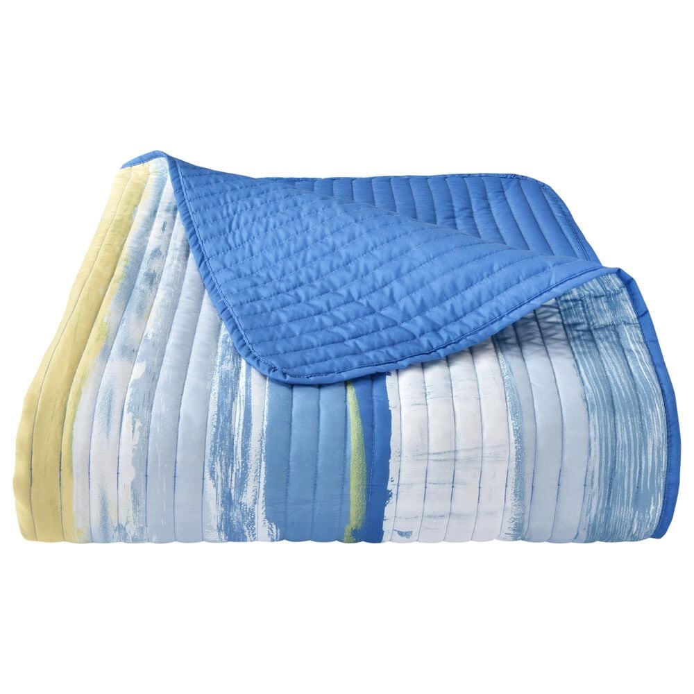 J. Queen New York Seashore 3-Piece Full/Queen Quilt Set in Blue, White and Yellow, , large