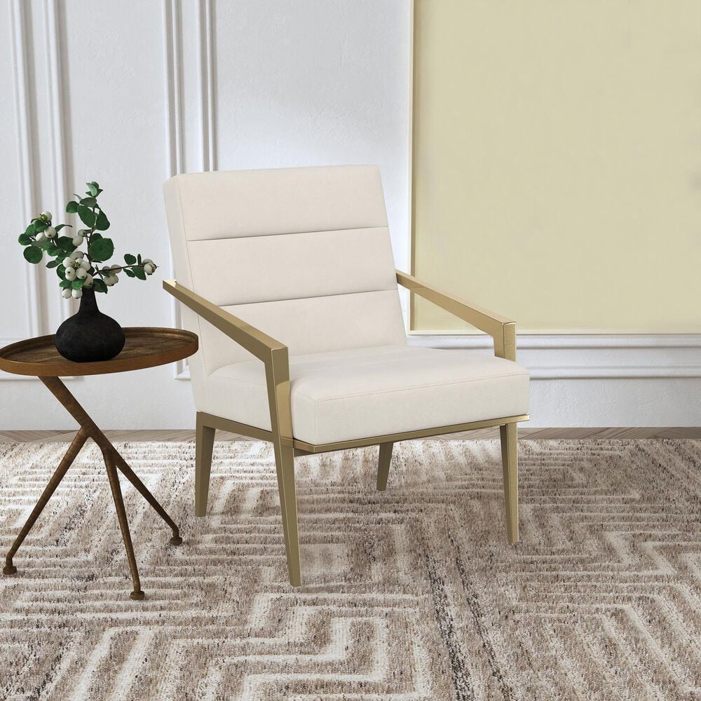 Coaster Kirra Accent Arm Chair in Cream, , large