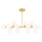 CWI Lighting Arya 16-Light Chandelier with White Shade in Satin Gold, , large
