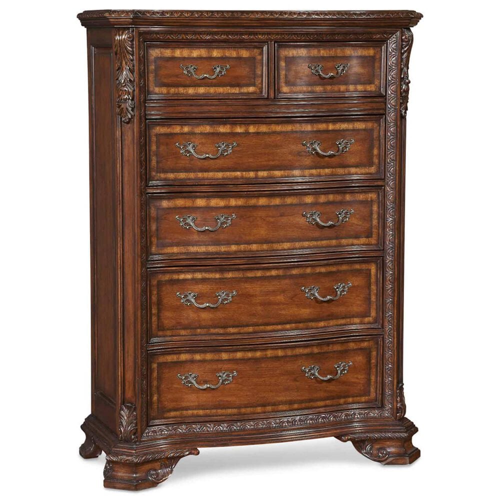 Vantage Old World 6-Drawer Chest in Medium Cherry, , large