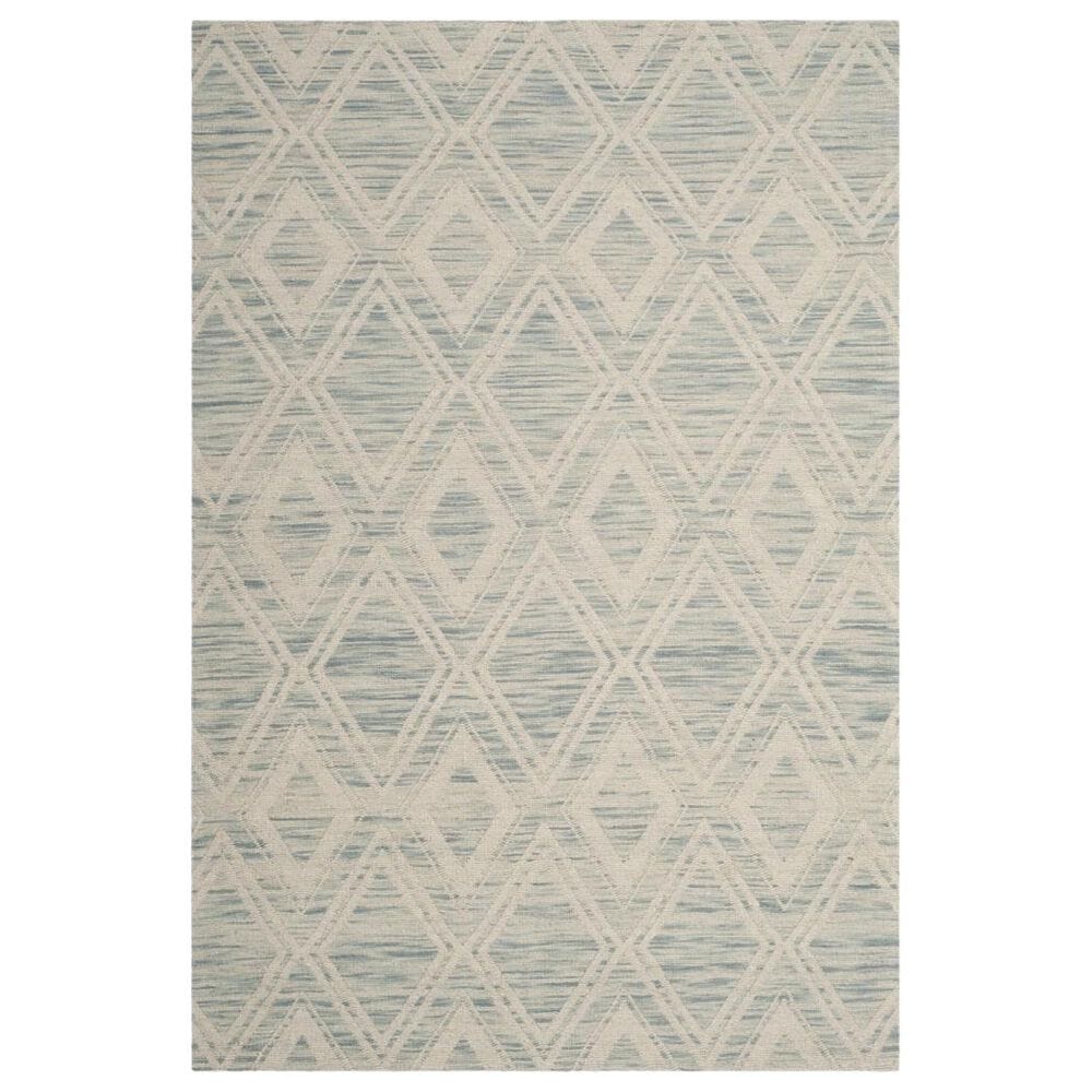 Safavieh Marbella Geometric 4" x 6" Light Blue and Ivory Area Rug, , large