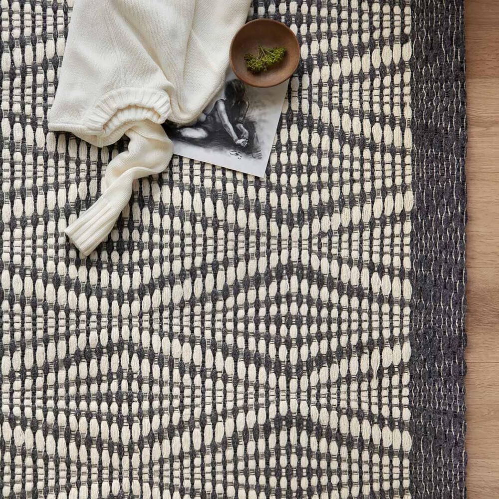 Loloi Kenzie 5&#39; x 7&#39;6&quot; Ivory and Charcoal Area Rug, , large