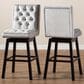 Baxton Studio Gregory Swivel Bar Stool in Dark Brown (Set of 2), , large