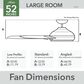 Hunter Kennicott 52" Outdoor Ceiling Fan in Matte Silver, , large