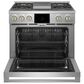 Monogram 36" Dual-Fuel Professional Range with 4 Burners and Griddle in Stainless Steel, , large